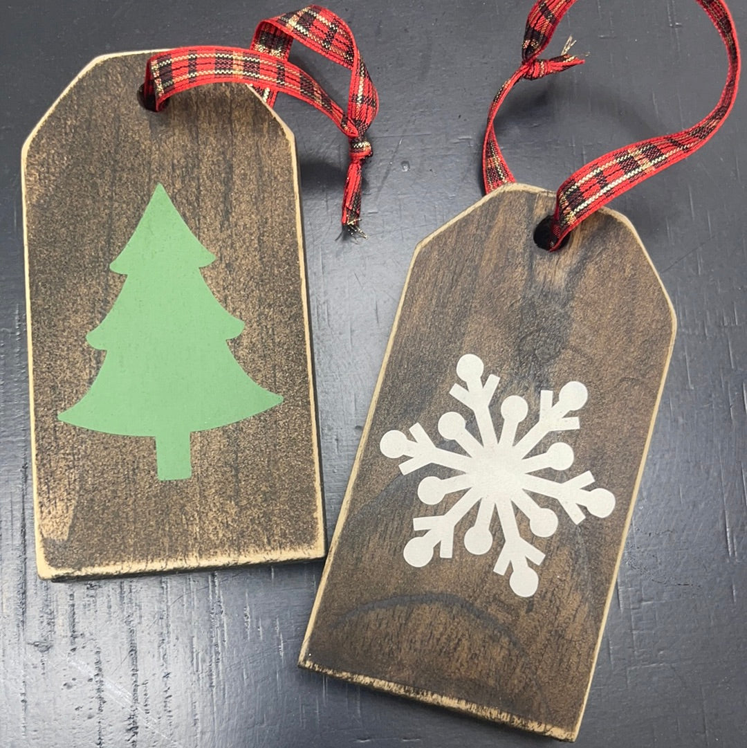 Holiday Wooden Tags